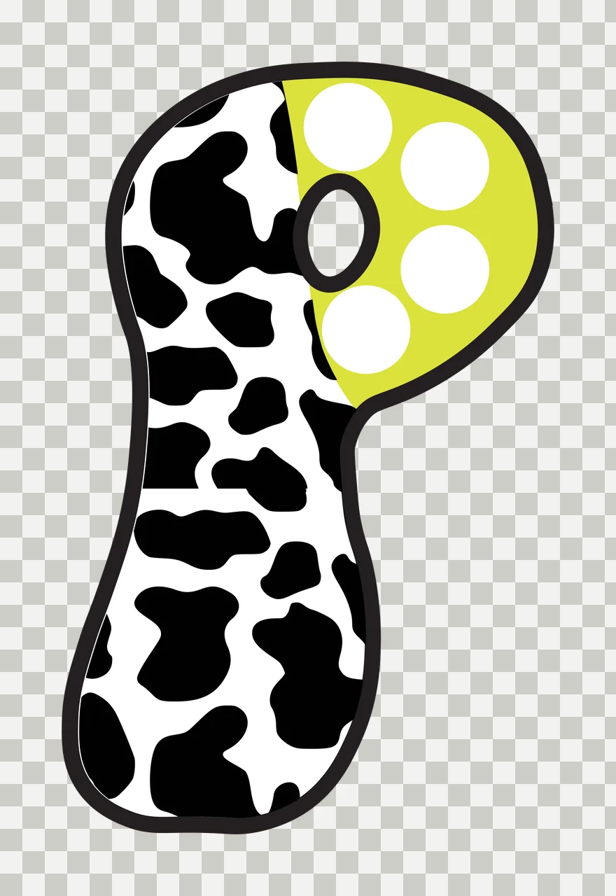 Half Cow Bright Font Dalmatian Race Doodle Leopard Character 08 racing transparency and detail preview thumbnail