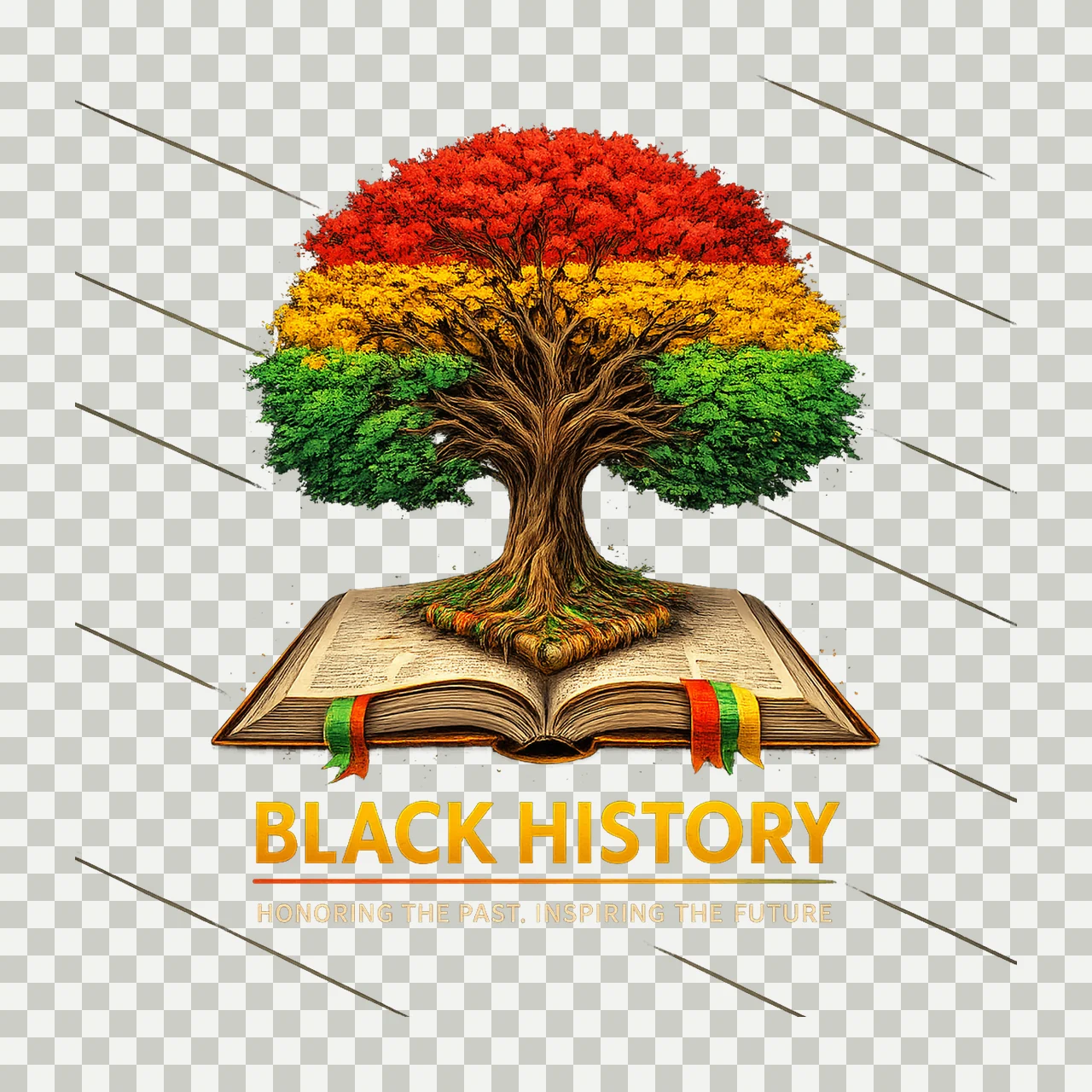 Black History Month African Heritage Tree Cultural Pride transparency and detail preview thumbnail