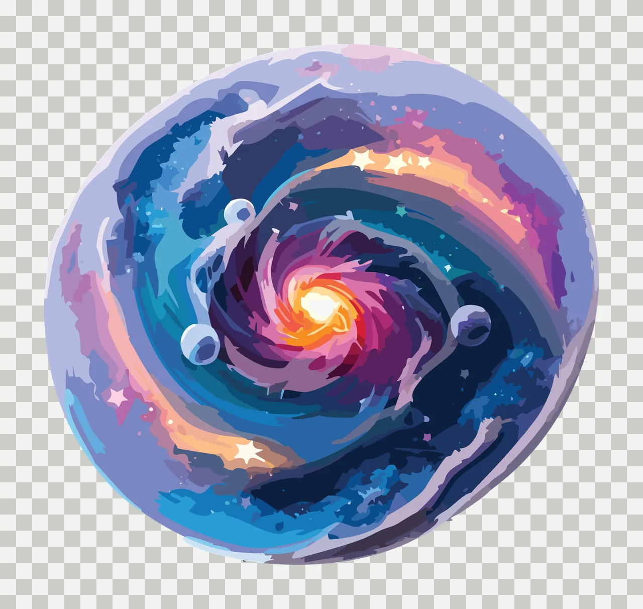 Space Swirling Galaxy Silhouette Graphic Swirl Circle Black transparency and detail preview thumbnail