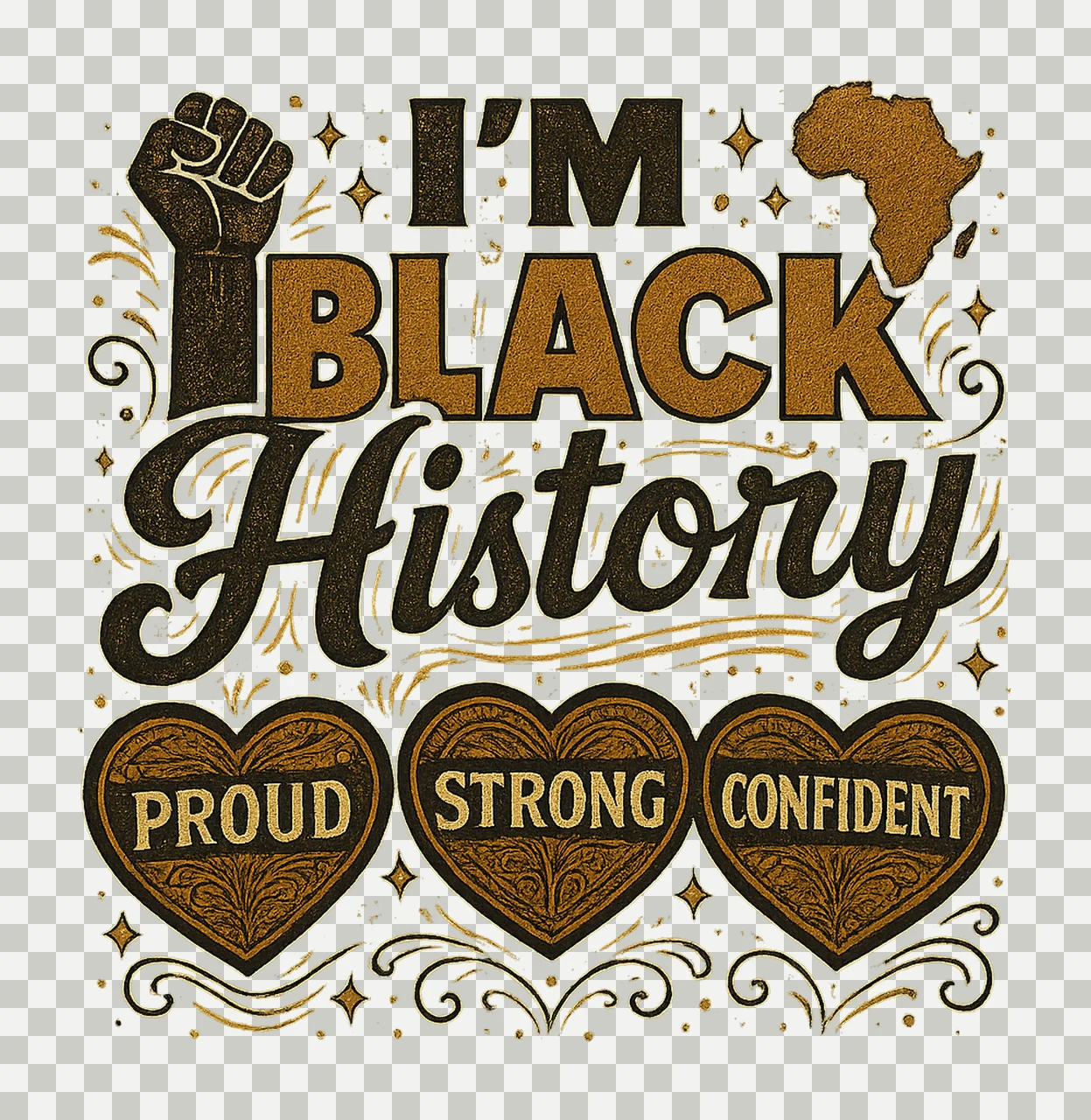 Black history month pride design Afro American African transparency and detail preview thumbnail