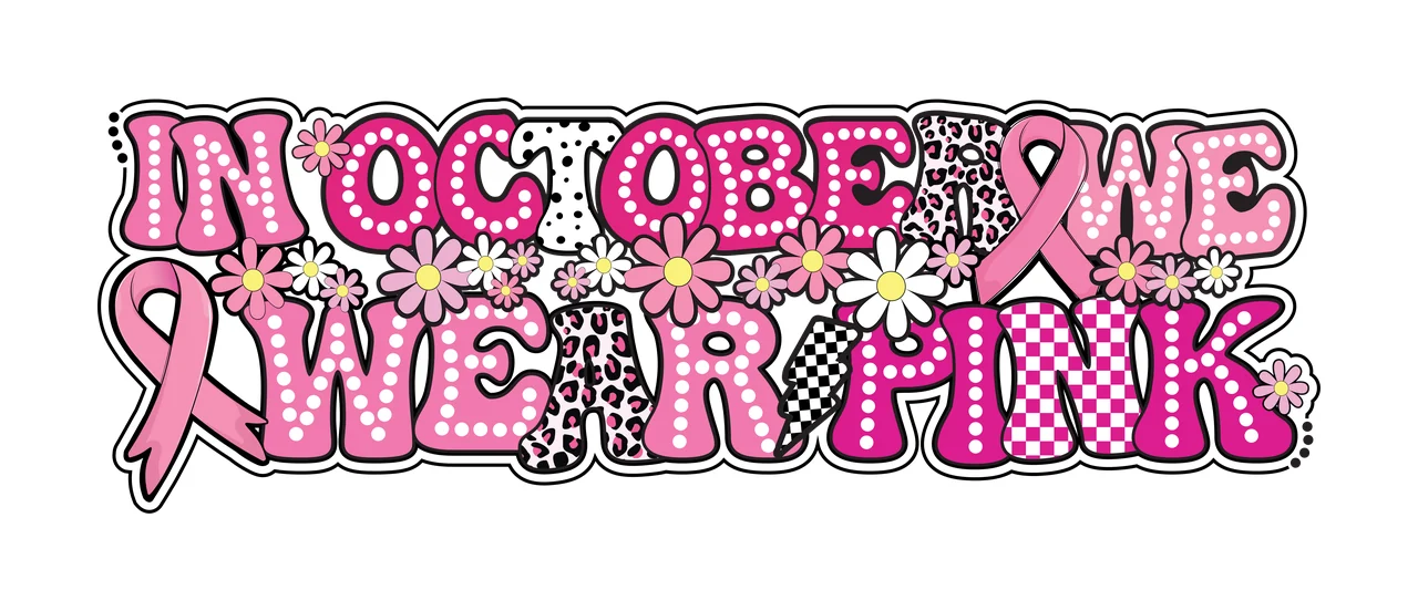 Pink October Bus scalable logo design icon