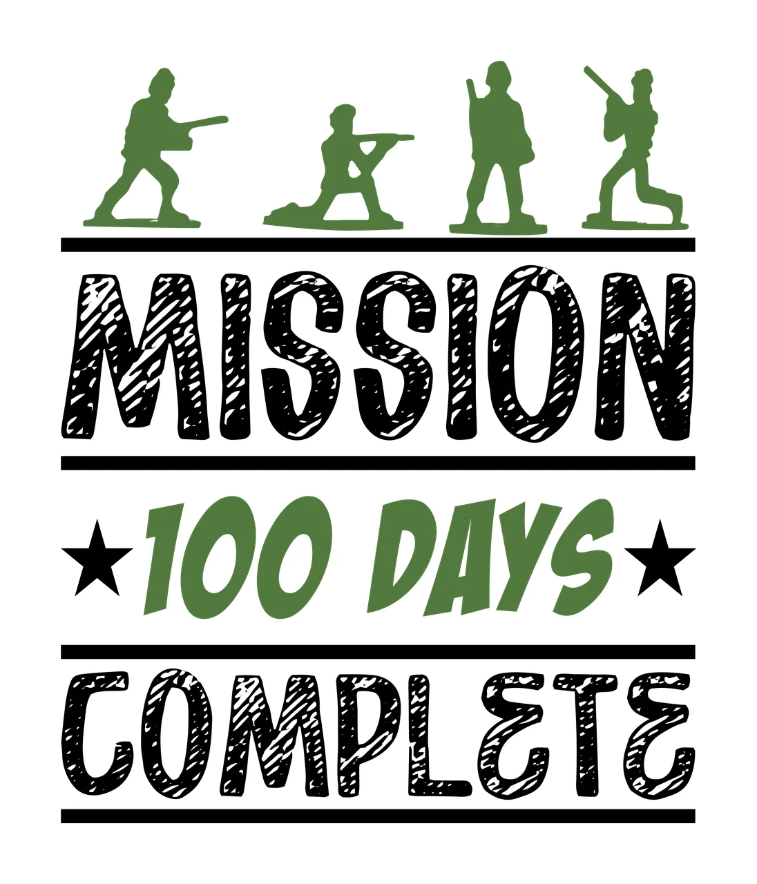 Mission 100 Days Complete Soldier Silhouettes toy soldiers