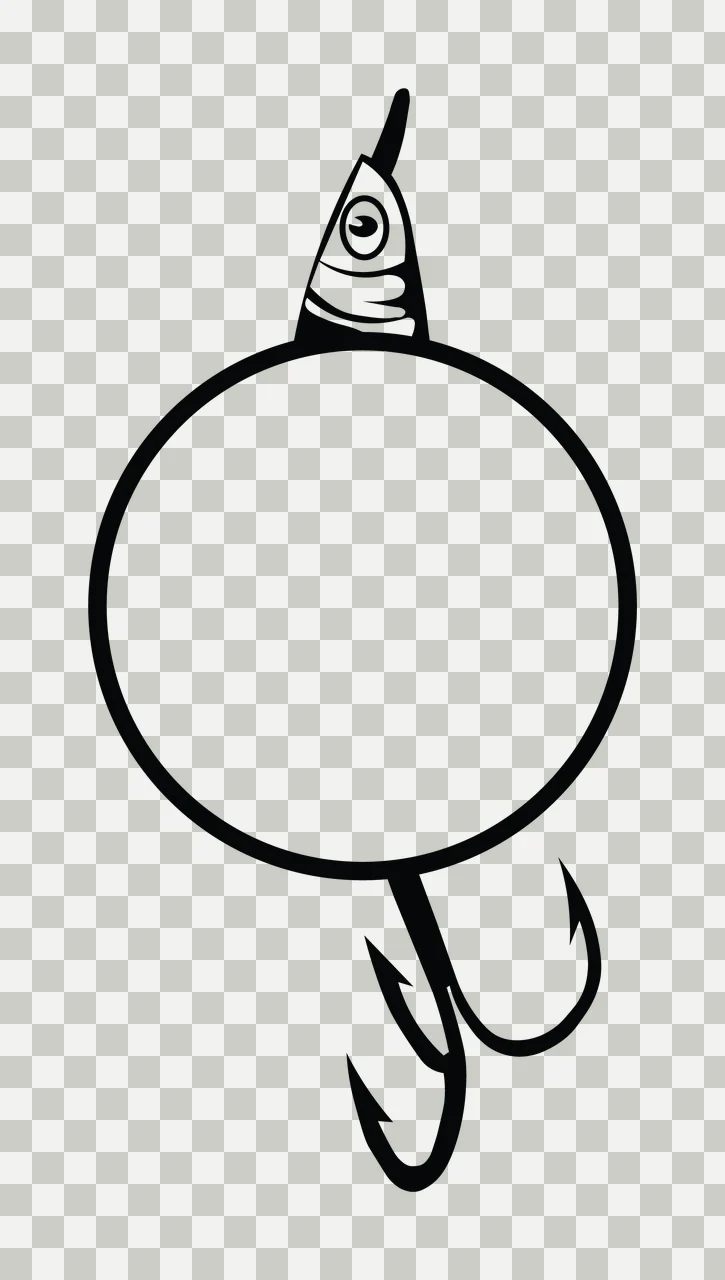 Fishing Hunting Monogram Character 21 fisherman angler bass transparency and detail preview thumbnail