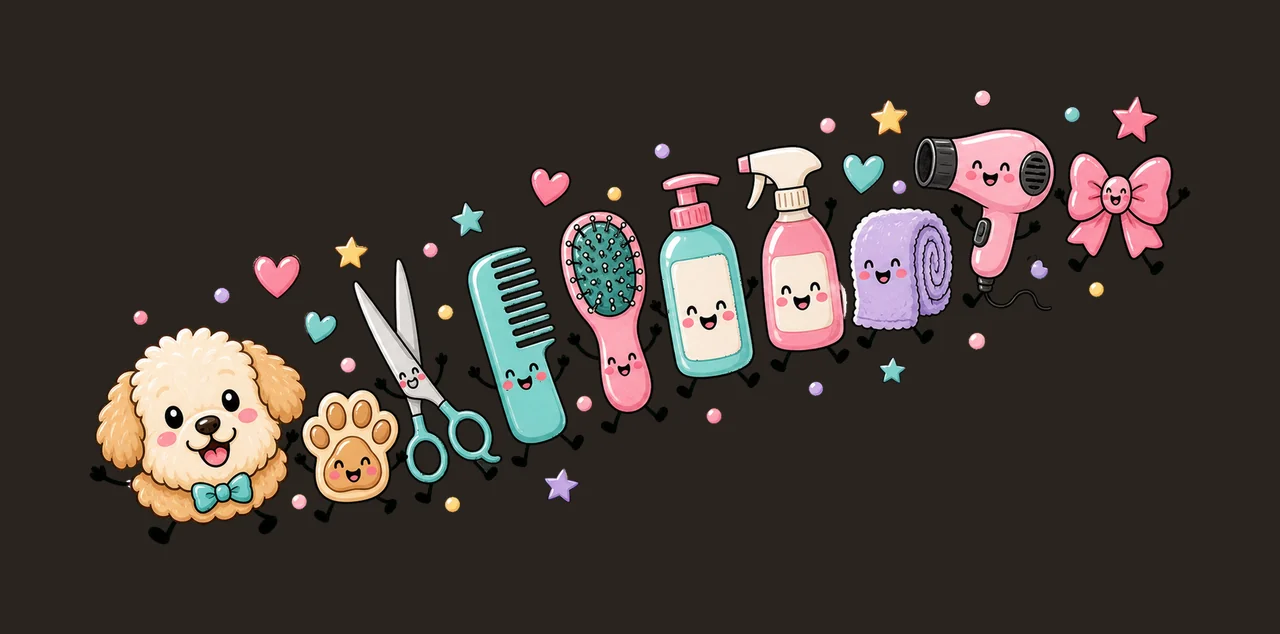 Dog Groomer Pet Groomer Design Doodle Style Dog Variation C contrast preview thumbnail