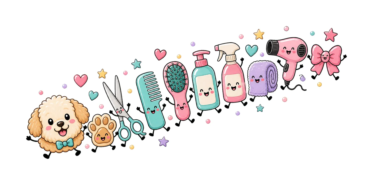 Dog Groomer Pet Groomer Design Doodle Style Dog Variation C