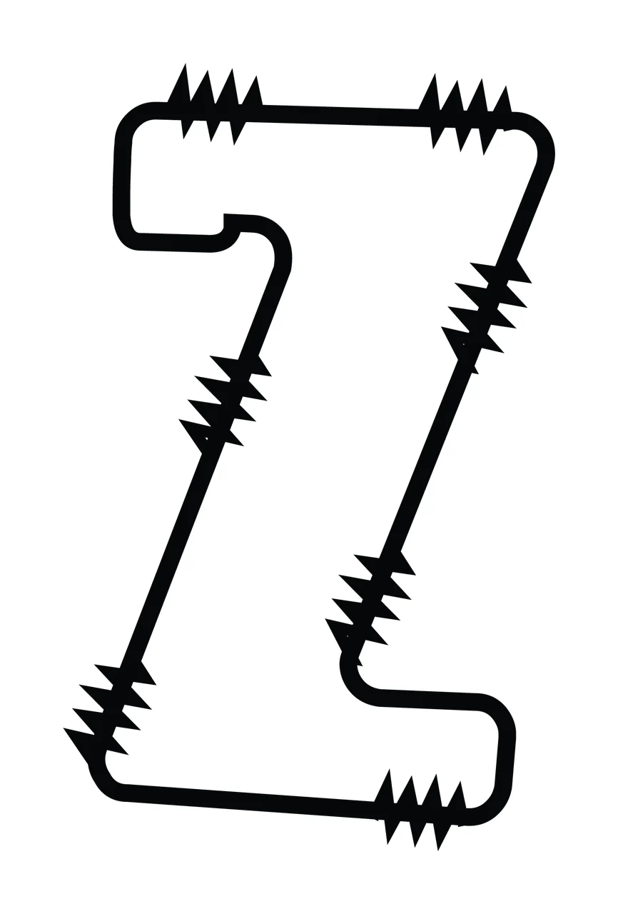 Letters Doodle Character 17 hand drawn sketch whimsical scalable