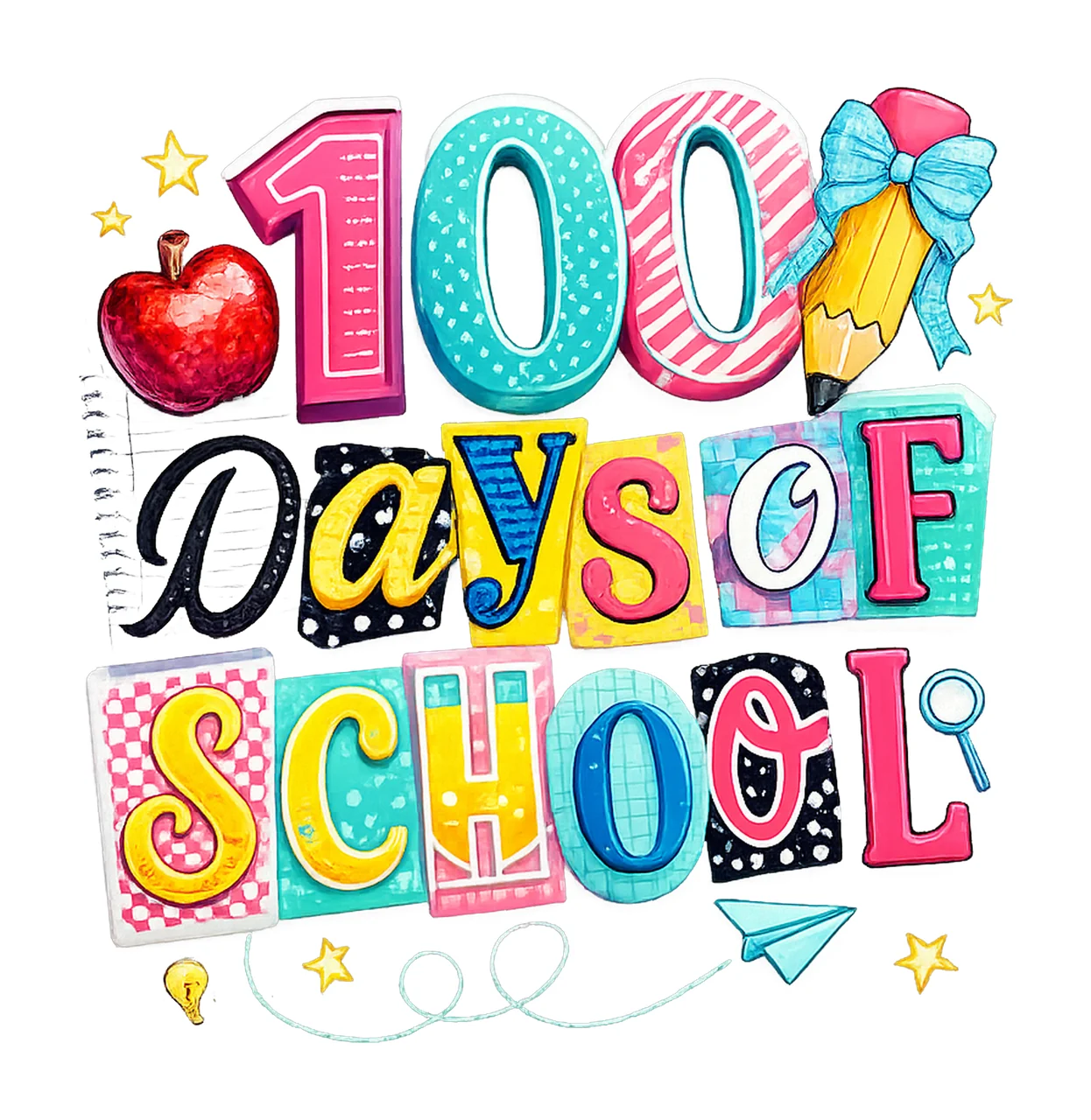 100 Days of School Coquette 100 Days of School Teacher
