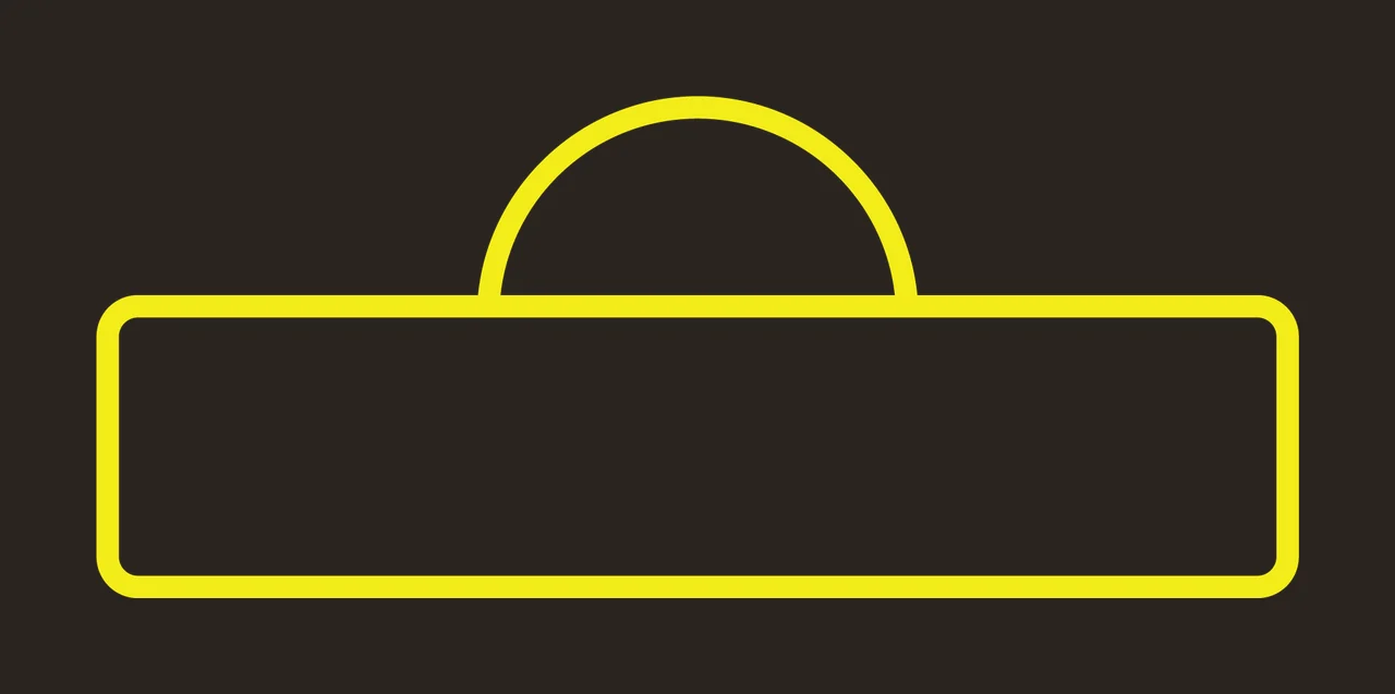 Black Line Drawing Of A Rectangle And Semi shape circle outline contrast preview thumbnail