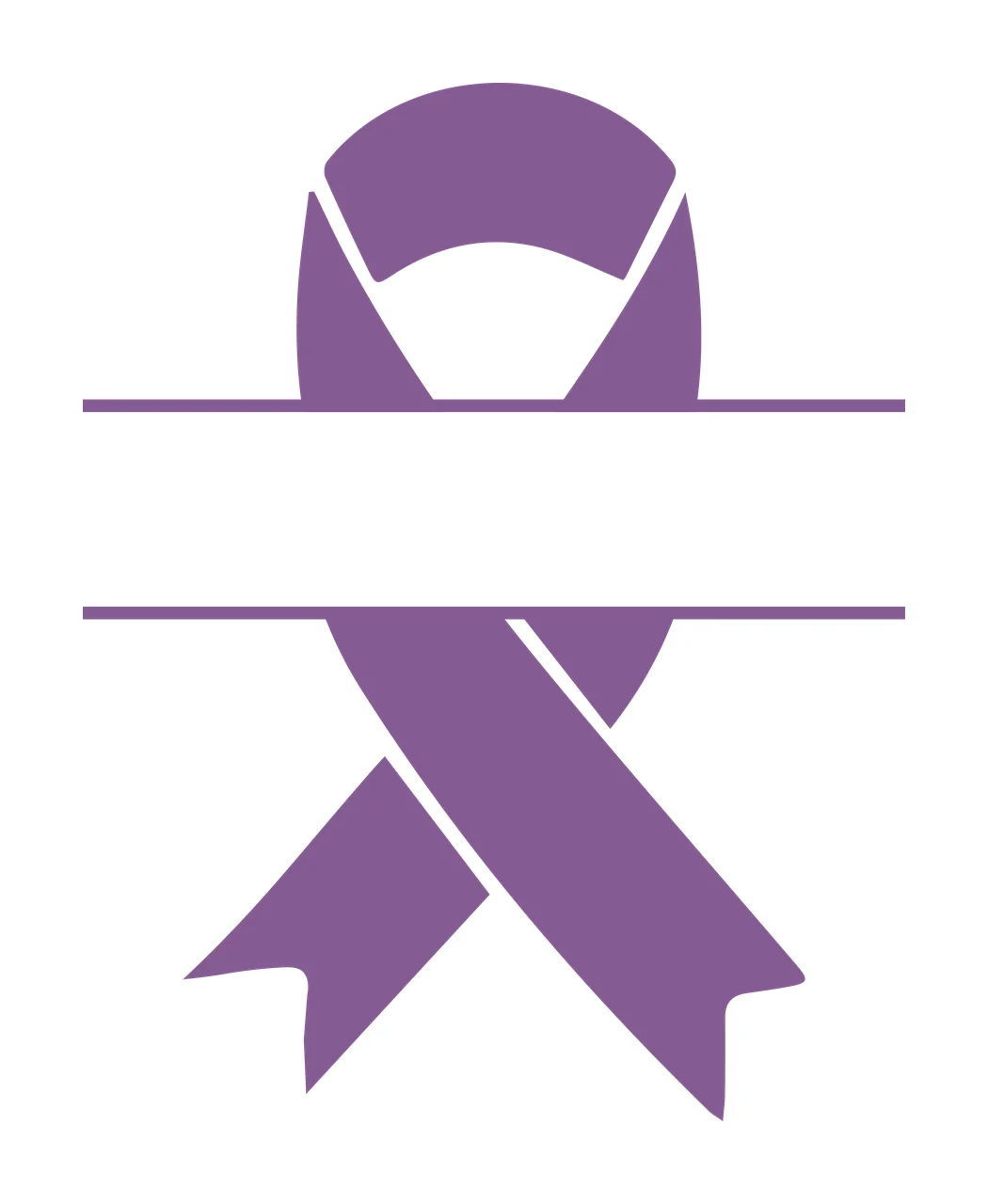Awareness Graphic Ribbon Icon Featuring A Central Horizontal bar