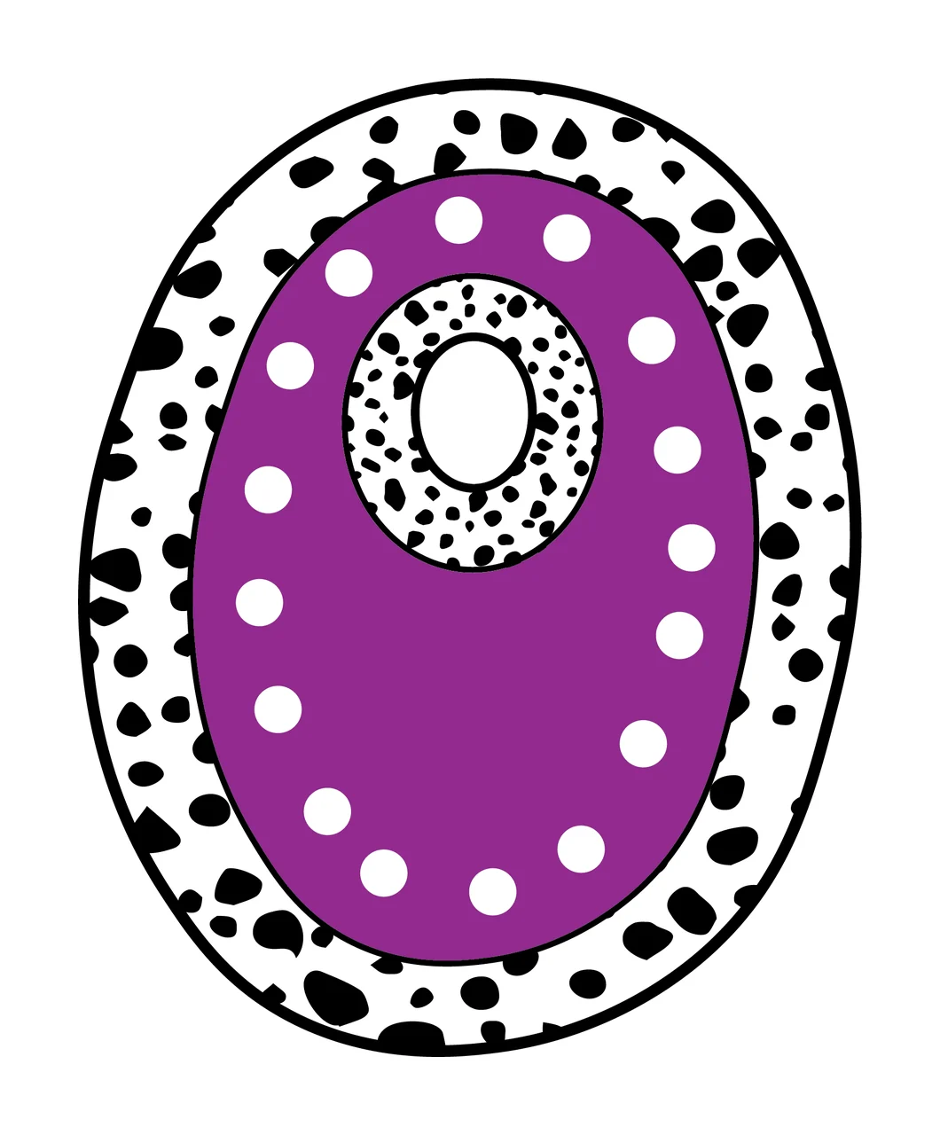 Dalmatian Dots Font Race Doodle Character 15 racing checkered flag