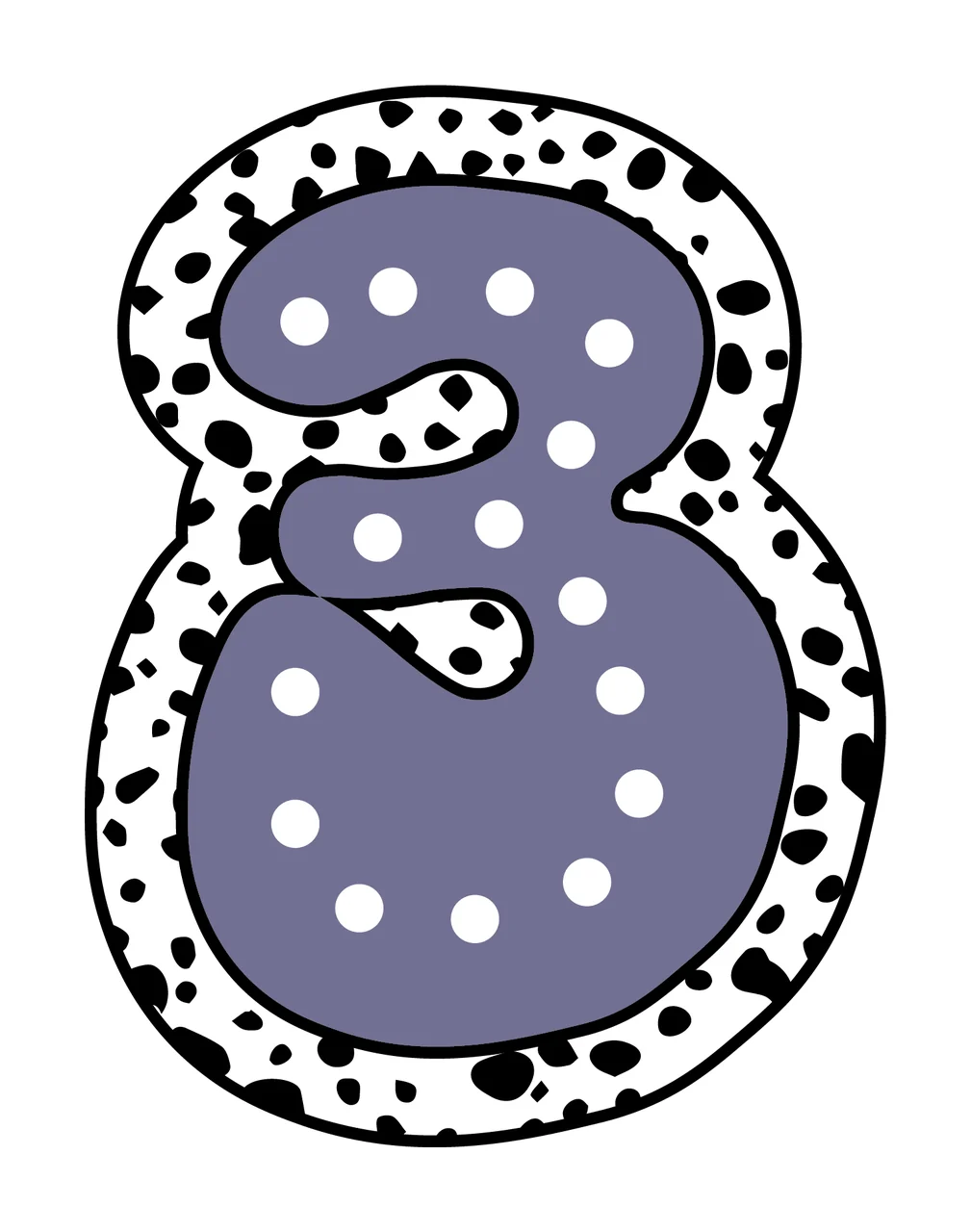 Dalmatian Dots Font Race Doodle Character 28 racing checkered flag