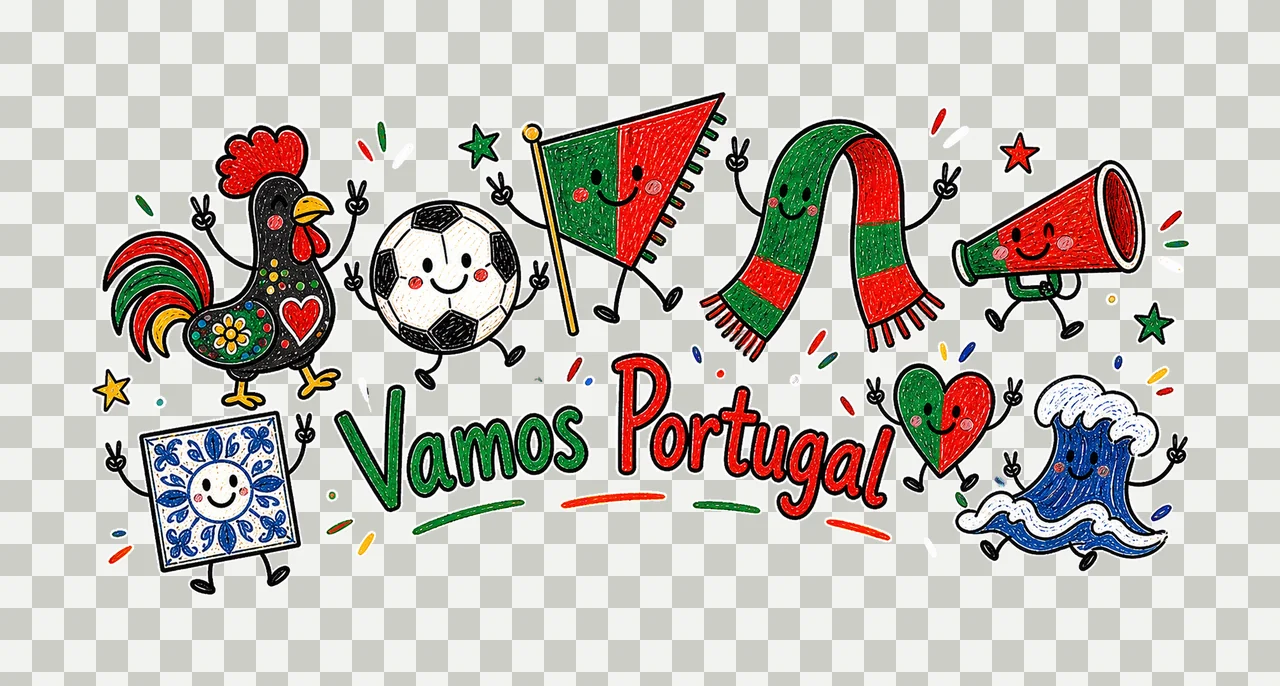 Portugal Soccer Doodle Fan sublimation instant shirt design transparency and detail preview thumbnail