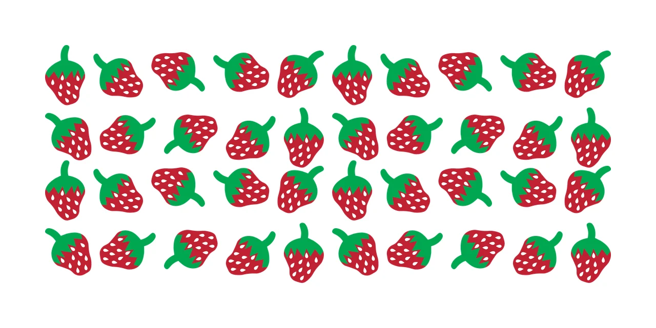 Can Glass Wrap Repeating Bell Pepper Silhouette Pattern peppers