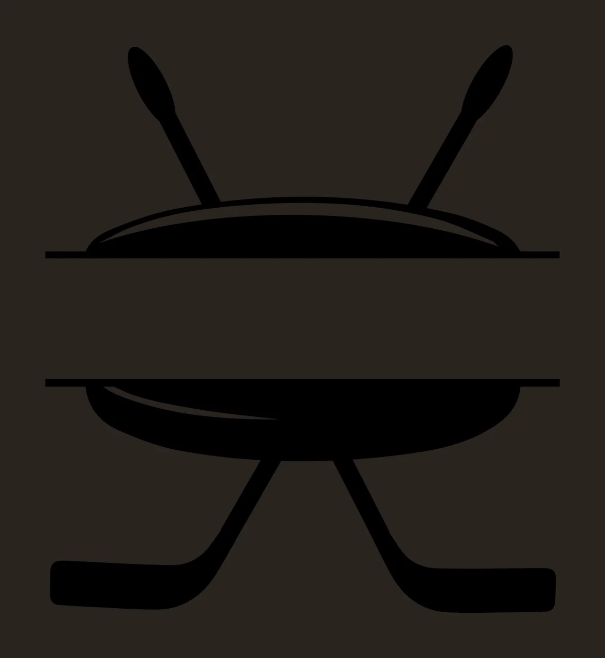 Hockey Frame With Pucks And Sticks In Black contrast preview thumbnail