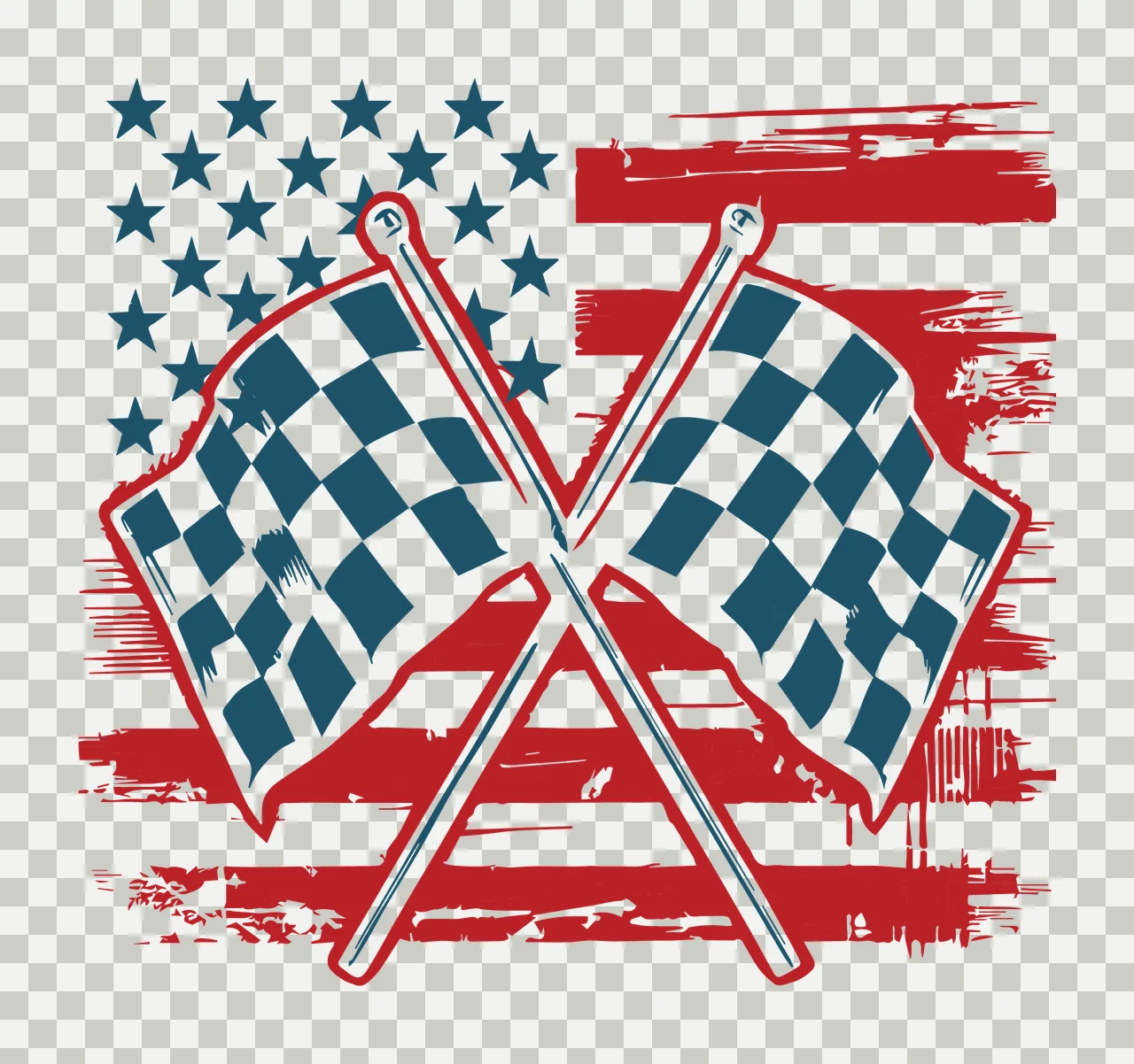 Flag Crossed Checkered Racing Flags black white symbol 9 F16 Race Huge transparency and detail preview thumbnail