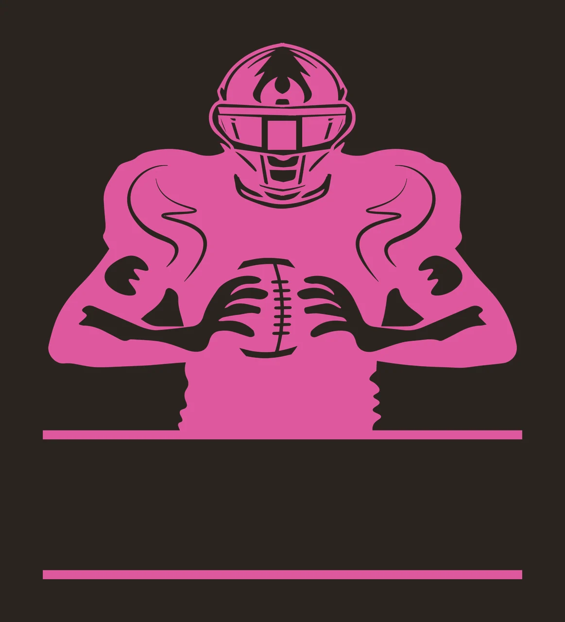 Football Black Player Holding Ball helmet lines silhouette contrast preview thumbnail