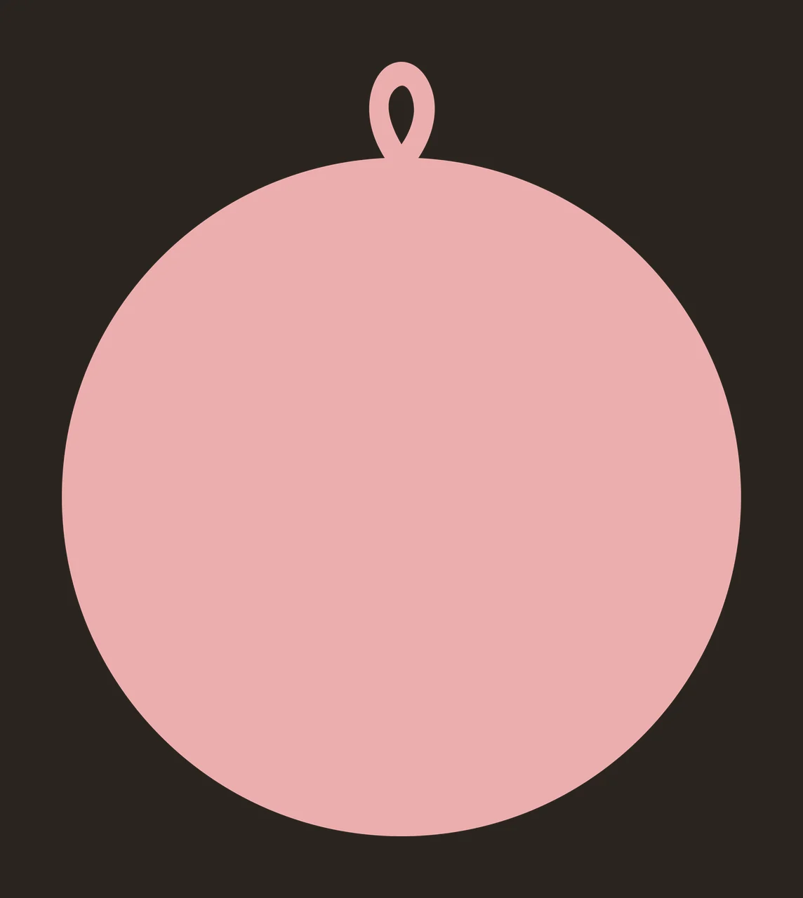Pink circular ornament Illustration with pink circle and pink loop contrast preview thumbnail