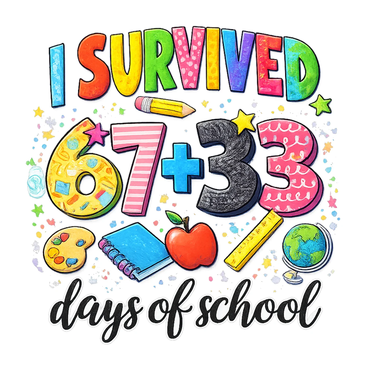 Survived 100 Days Of School Survived 67 Days Of Variation B