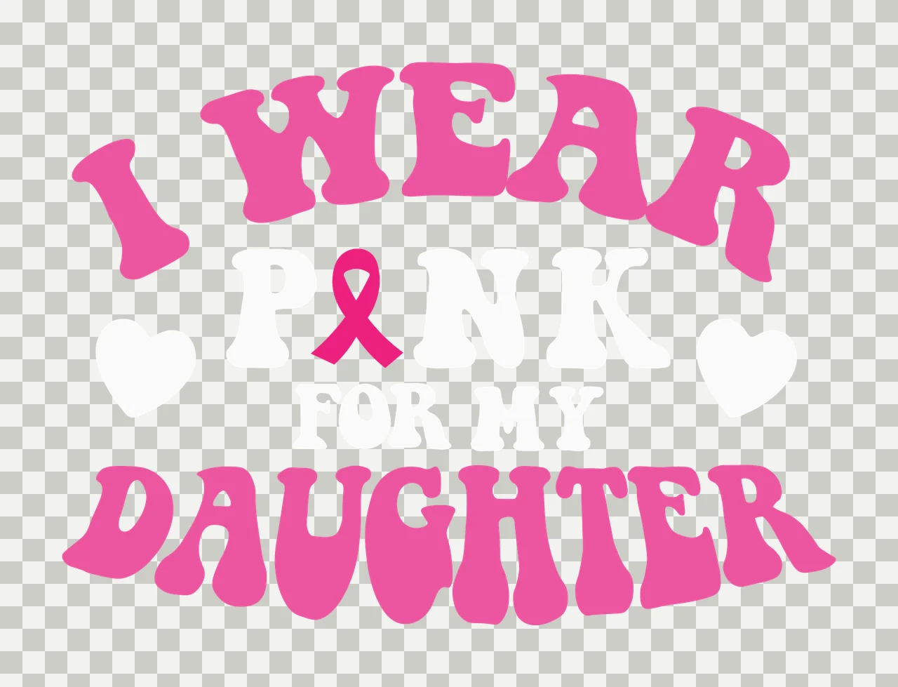 Cancer Groovy awareness ribbon survivor hope support campaign transparency and detail preview thumbnail