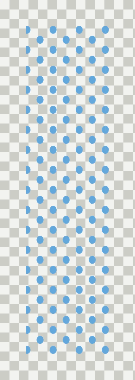 Polka dot pattern Illustration with light blue dots, white background, circles and grid alignment transparency and detail preview thumbnail