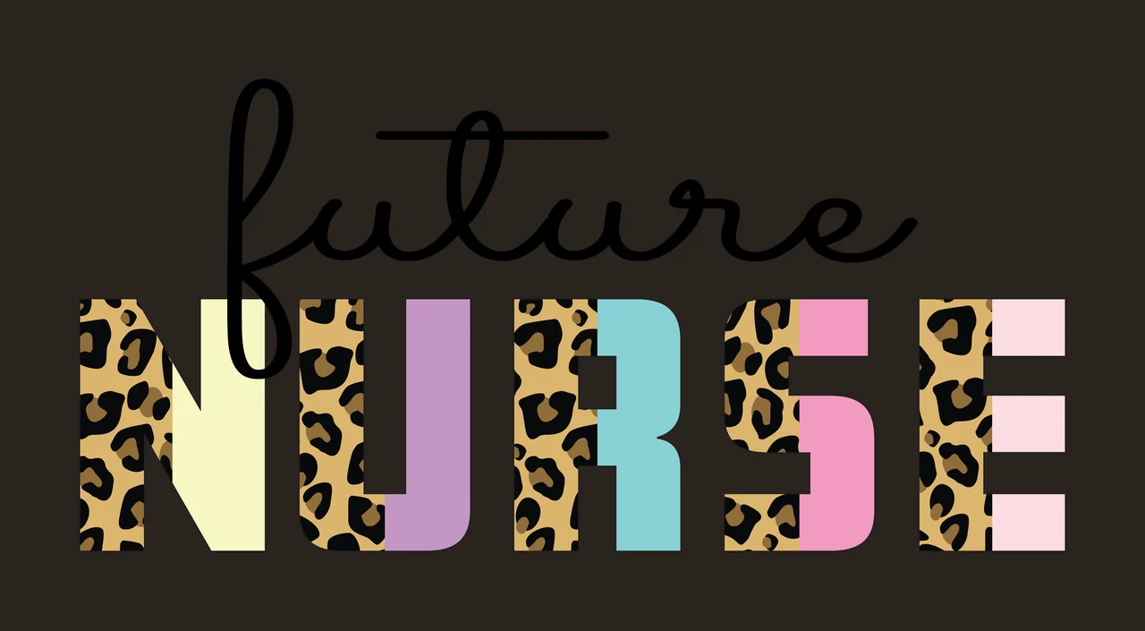 Future Nurse Text Design With Texture centered typography black contrast preview thumbnail