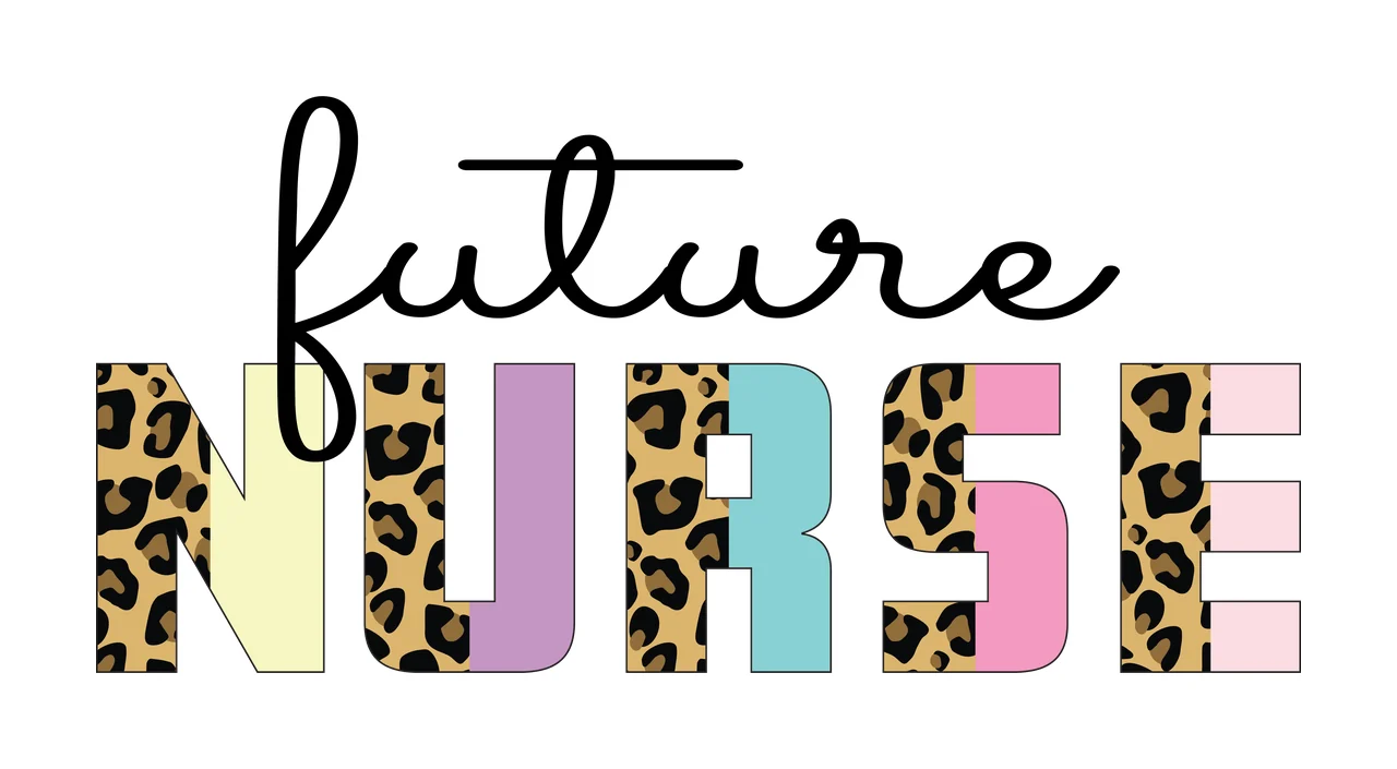 Future Nurse Text Design With Texture centered typography black