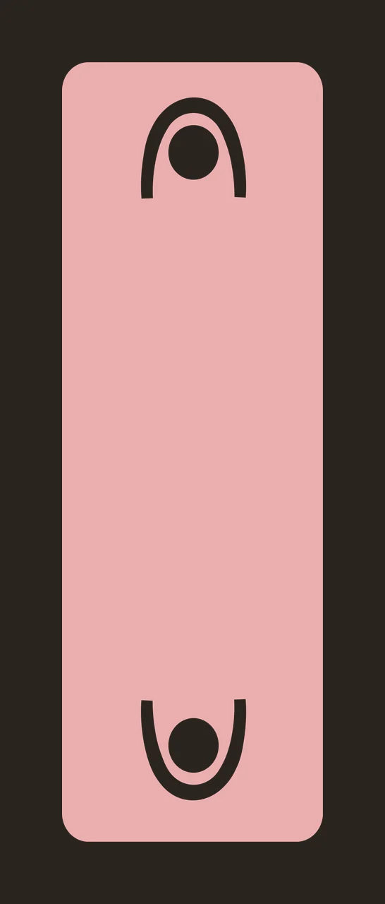 Vertical Black Rectangle Containing Two White Circular Arch circles contrast preview thumbnail