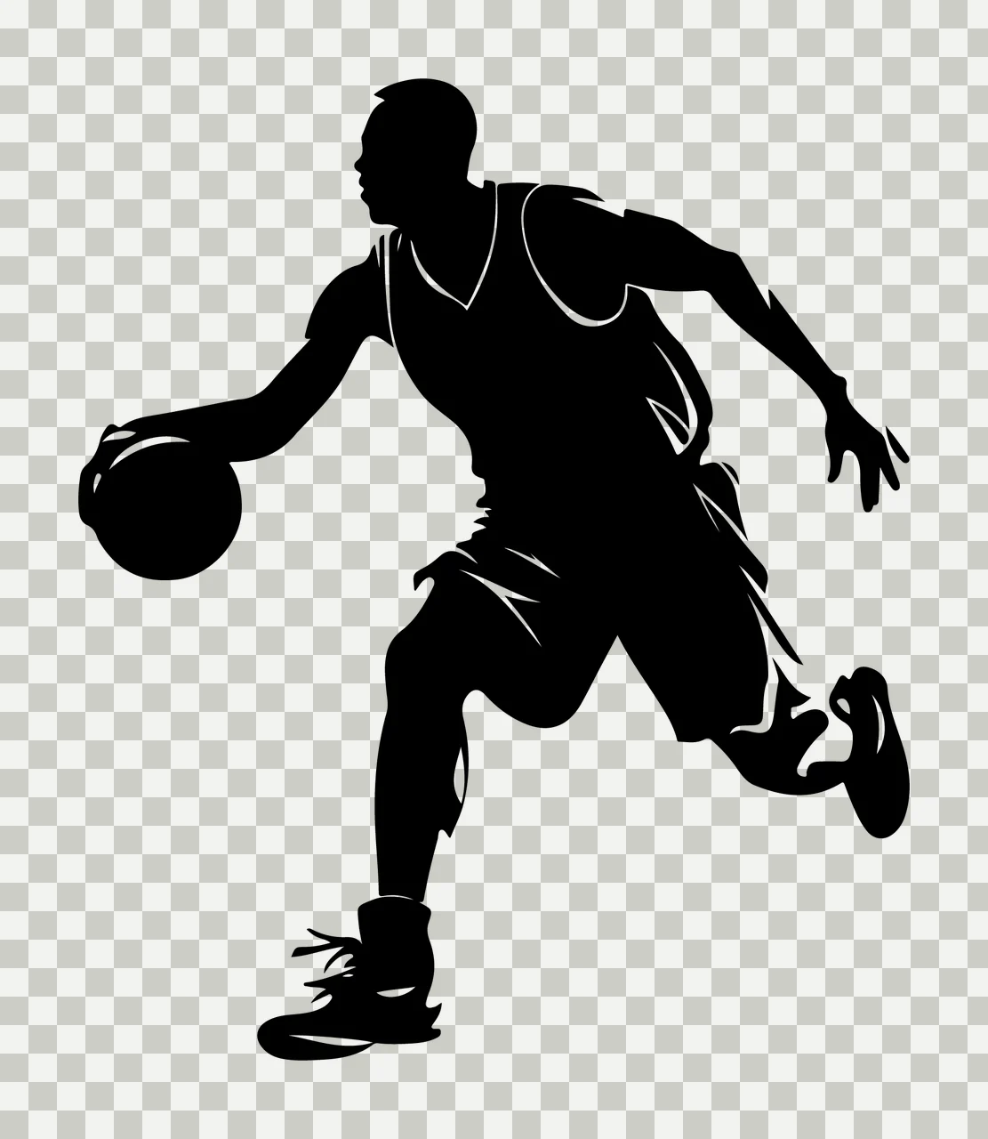 Can Glass Wrap Basketball Player Dribbling A Ball transparency and detail preview thumbnail