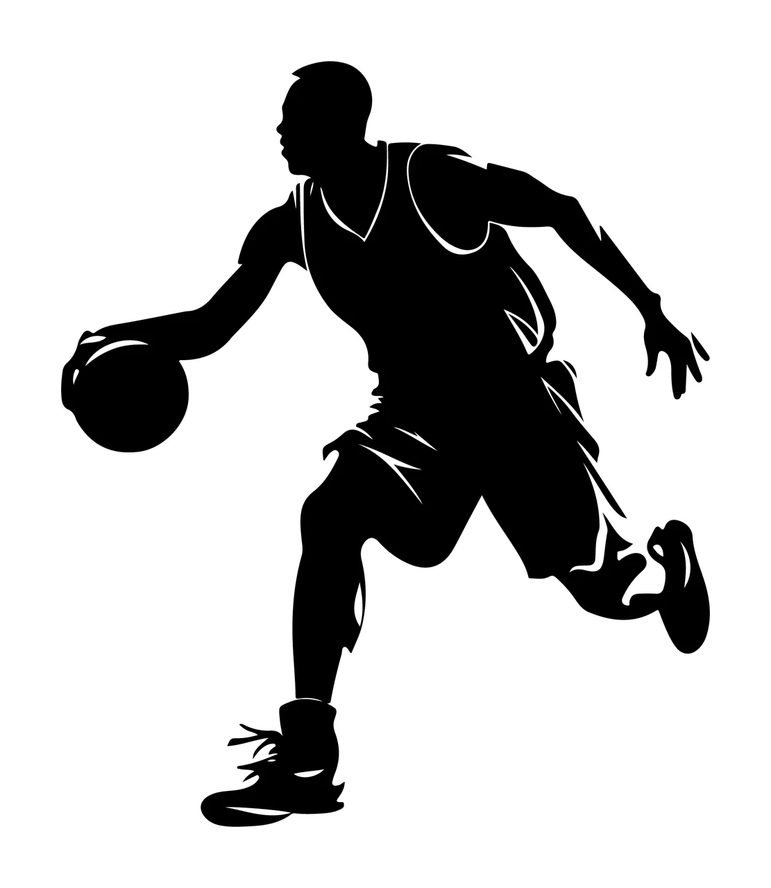 Can Glass Wrap Basketball Player Dribbling A Ball