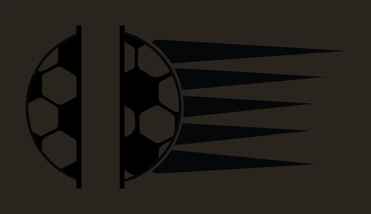 Soccer Moving Ball Speed Effect hexagons lines black white contrast preview thumbnail