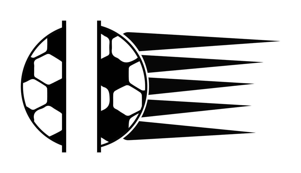Soccer Moving Ball Speed Effect hexagons lines black white